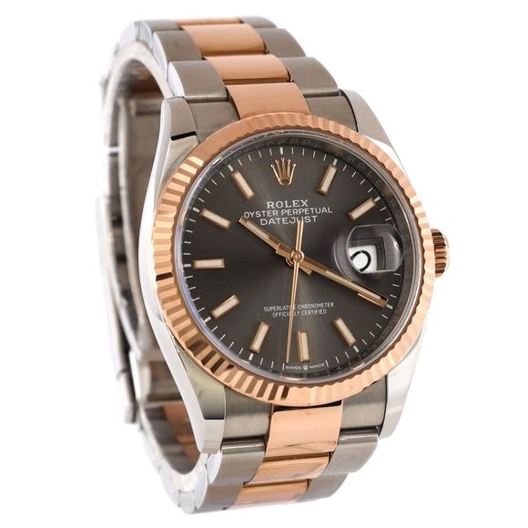 Rolex Oyster Perpetual Datejust Automatic Watch Stainless Steel and Rose Gold 36 - Picture 3 of 5